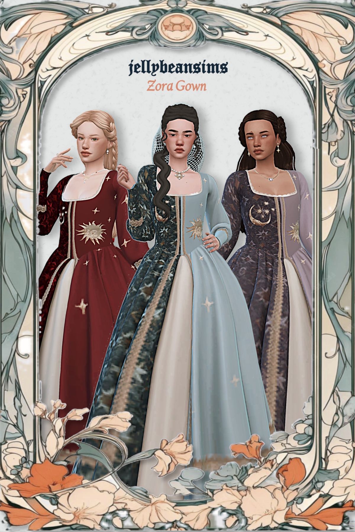 Maxis Match [jellybeansims]ZoraGown by simsfinds - The Sims 4 Custom Content
