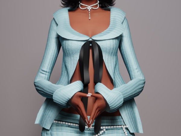 Alpha Delay Blouse - The Sims 4 Custom Content