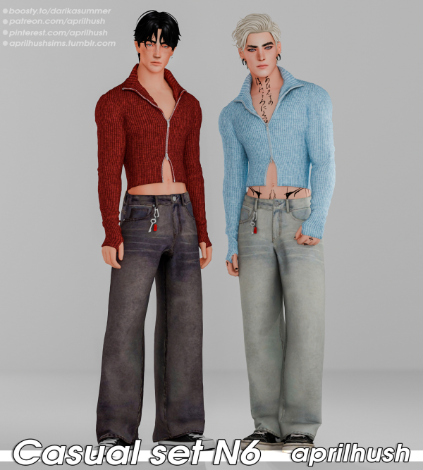 Alpha Casual set N6 by simsfinds - The Sims 4 Custom Content