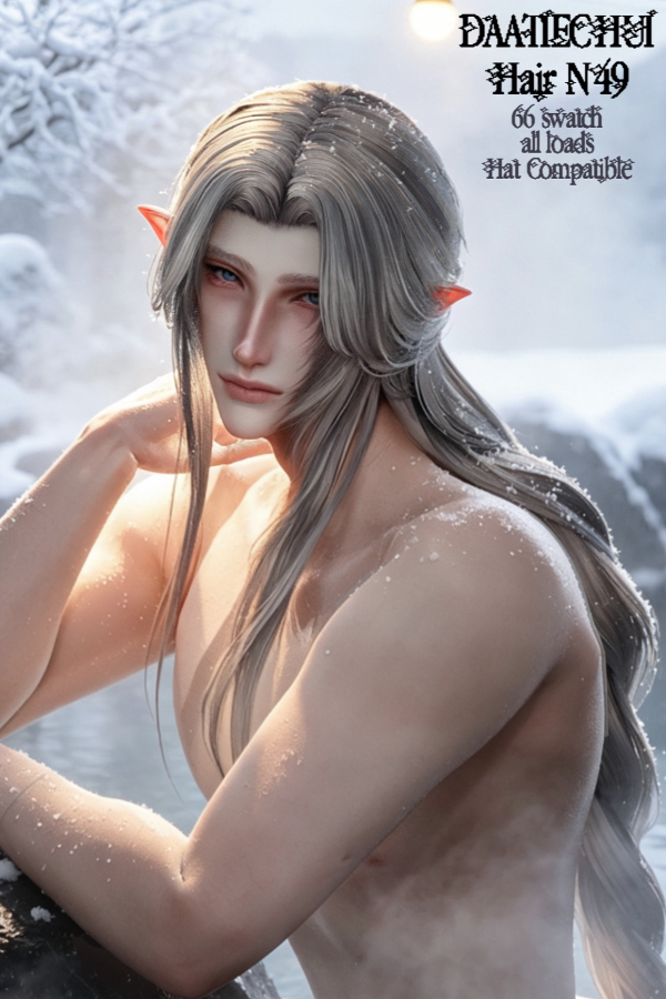 Alpha DAATIECHUI_Hair 49 by simsfinds - The Sims 4 Custom Content