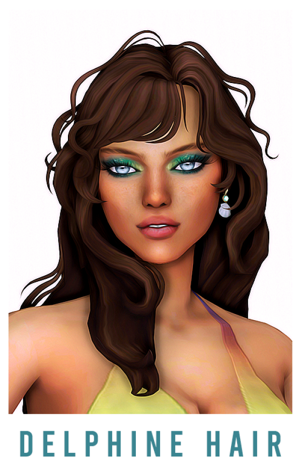 Maxis Match Delphine Hair by simsfinds - The Sims 4 Custom Content