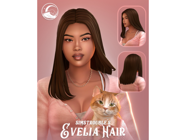 Maxis Match Evelia Hairstyle Set by simstrouble - The Sims 4 Custom Content