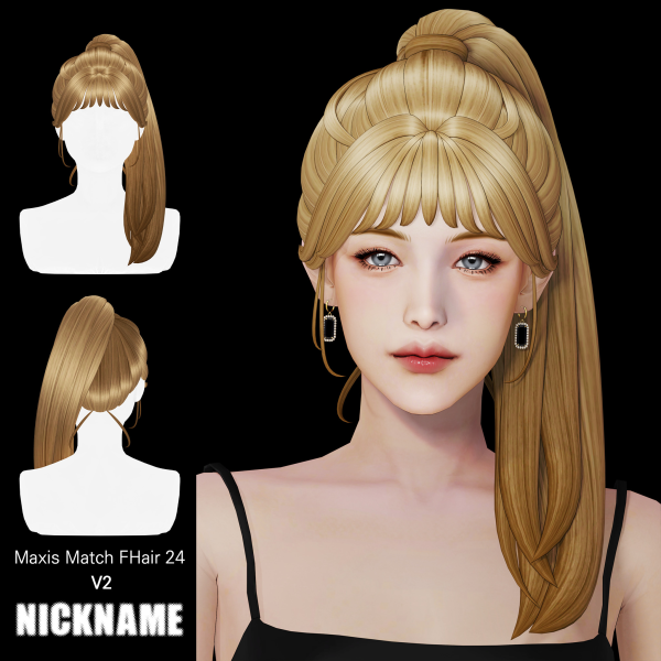 Maxis Match [Maxis Match] FHair 024 V1 by simsfinds - The Sims 4 Custom Content
