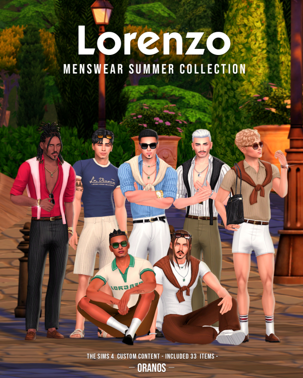Maxis Match Lorenzo Menswear Summer Collection by simsfinds - The Sims 4 Custom Content