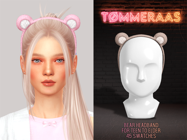 Alpha TØMMERAAS Bear Headband for Teen to Elder - The Sims 4 Custom Content