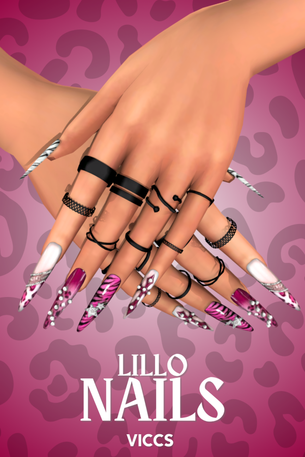 Alpha VICCS_ LILLO NAILS (TEEN ELDER) by viccs - The Sims 4 Custom Content