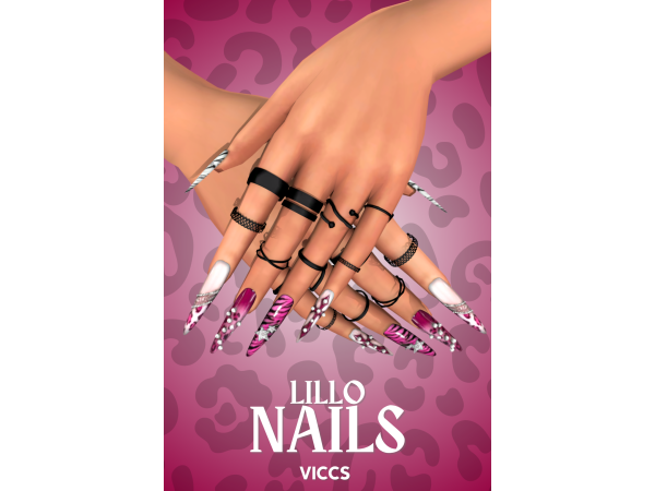 Alpha VICCS_ LILLO NAILS (TEEN ELDER) - The Sims 4 Custom Content