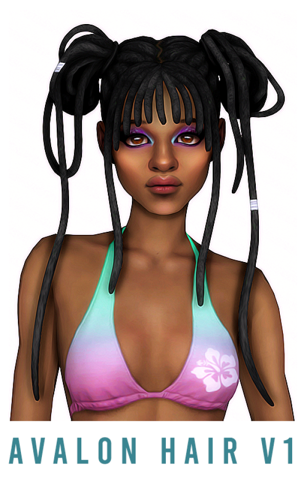 Maxis Match Avalon Hair by simsfinds - The Sims 4 Custom Content
