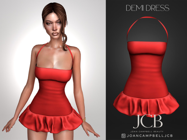 Alpha DEMI DRESS by Joan_Campbell_Beauty_ - The Sims 4 Custom Content