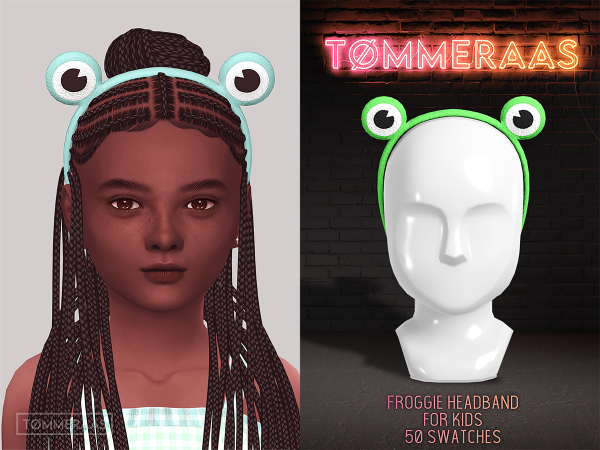 Alpha TØMMERAAS Froggie Headband for Kids - The Sims 4 Custom Content