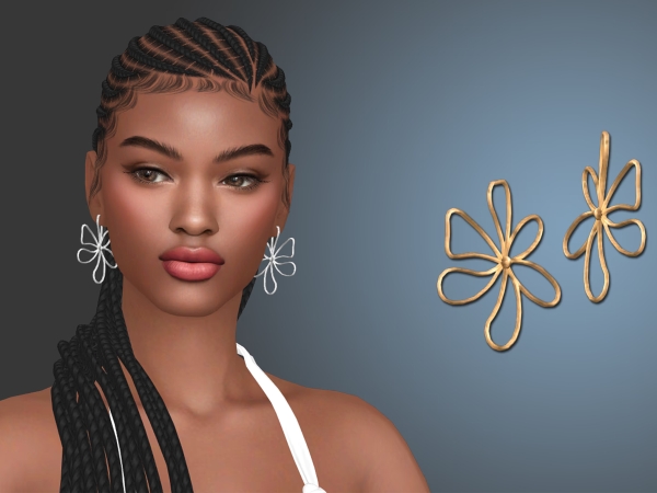 Alpha Amira Earrings - The Sims 4 Custom Content