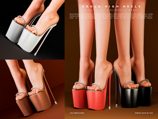 Alpha shoestopia enola high heels I af - The Sims 4 Custom Content