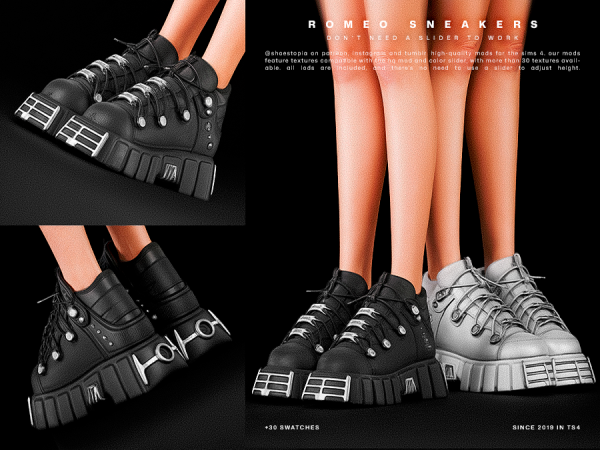 Alpha shoestopia romeo sneakers I afam - The Sims 4 Custom Content