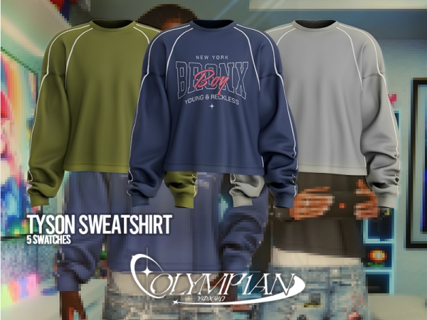 Alpha Olympian Tyson Sweatshirt (Standard Version) - The Sims 4 Custom Content