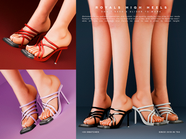 Alpha shoestopia royals high heels I af - The Sims 4 Custom Content