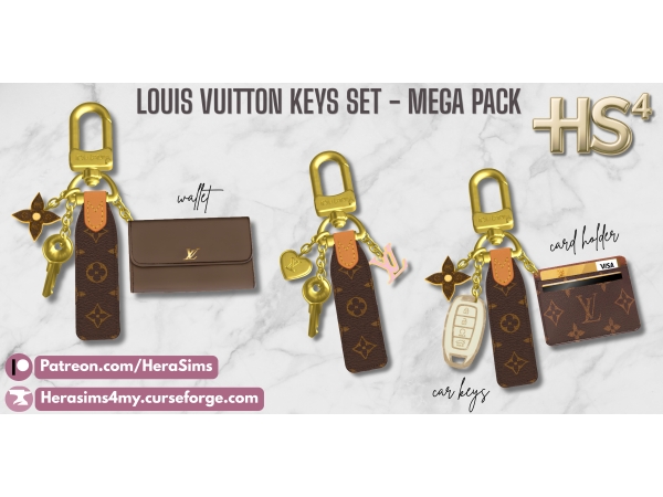 Alpha Louis Vuitton Keys set Mega pack - The Sims 4 Custom Content