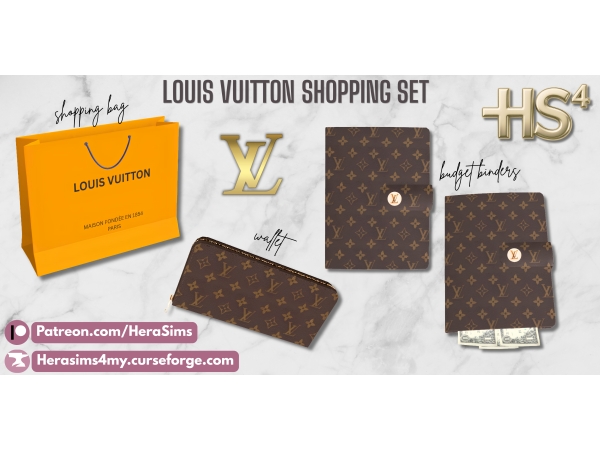 Alpha Louis vuitton shopping set - The Sims 4 Custom Content