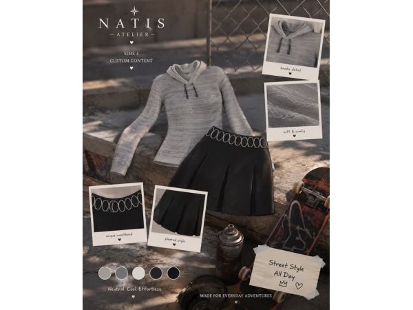 Maxis Match Street Wear Set Sims 4 Custom Content FREE DOWNLOAD - The Sims 4 Custom Content
