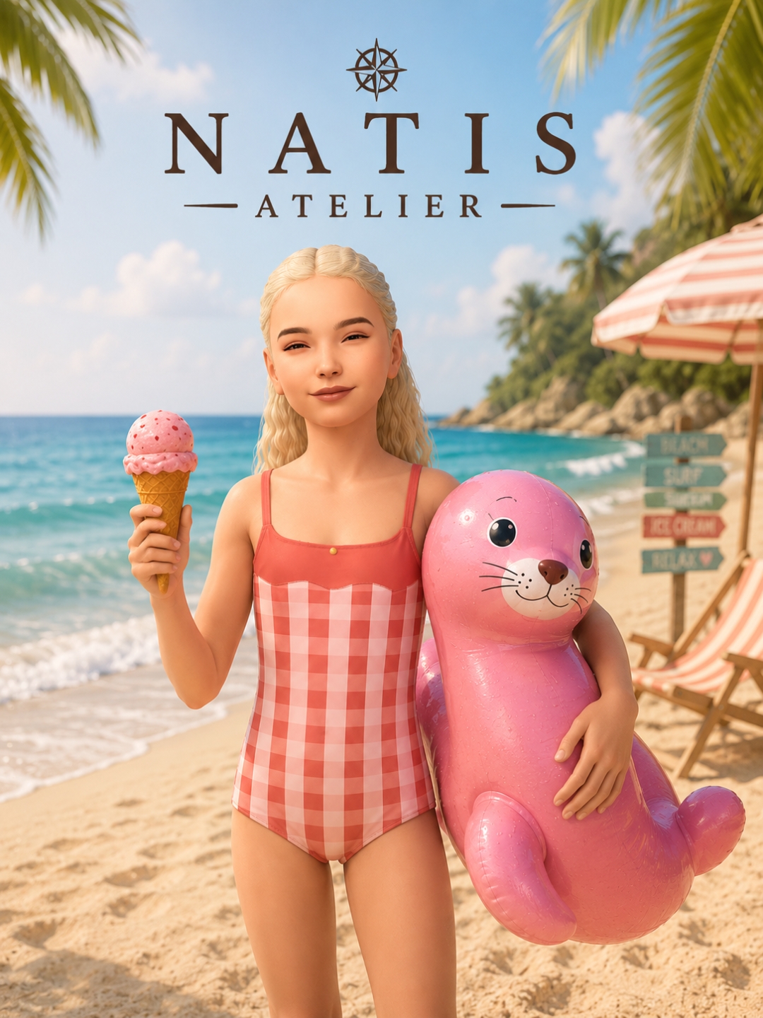 Maxis Match Kids Summer Swimsuit Sims 4 Custom Content - The Sims 4 Custom Content