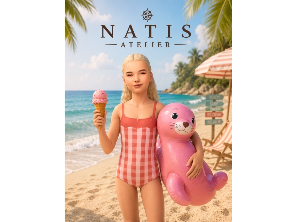 Maxis Match Kids Summer Swimsuit Sims 4 Custom Content - The Sims 4 Custom Content