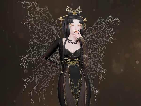 Alpha Dark Angel Fairy Wings - The Sims 4 Custom Content