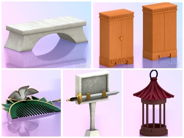 Maxis Match Mulan Furniture Set - The Sims 4 Custom Content