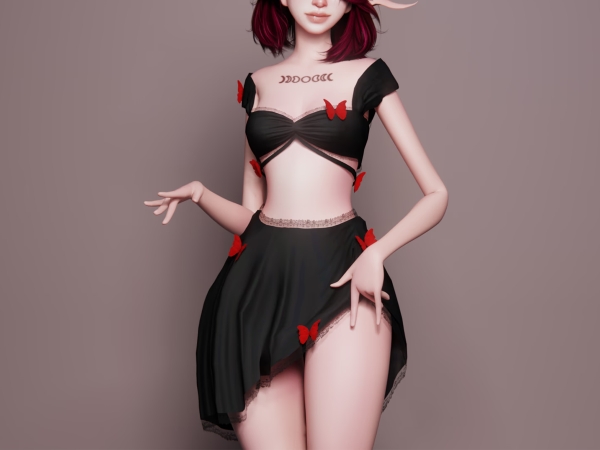 Alpha Ascension Dress - The Sims 4 Custom Content