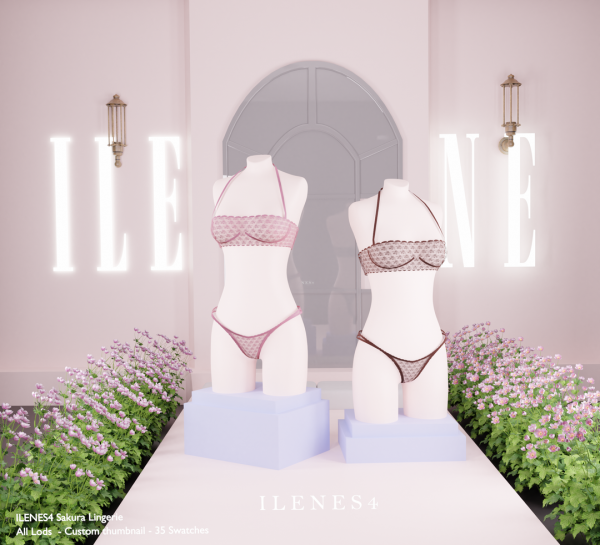 Alpha ILN Sakura Lingerie by ilenes4 - The Sims 4 Custom Content