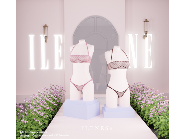 Alpha ILN Sakura Lingerie - The Sims 4 Custom Content