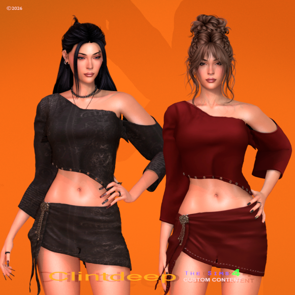Alpha Clintdeep Angela Outfit by clintdeep - The Sims 4 Custom Content