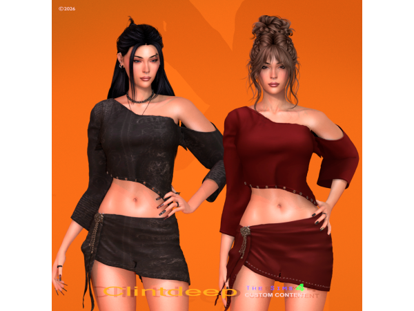 Alpha Clintdeep Angela Outfit - The Sims 4 Custom Content