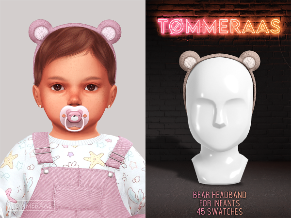 Alpha TØMMERAAS Bear Headband for Infants - The Sims 4 Custom Content