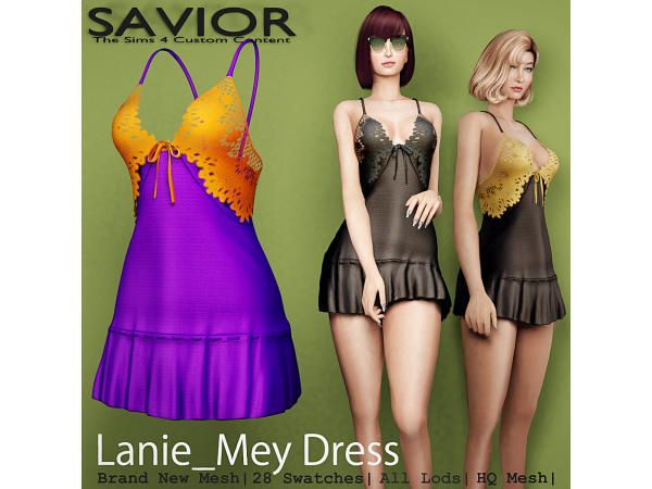 Alpha Svr Lanie_Mey Dress - The Sims 4 Custom Content