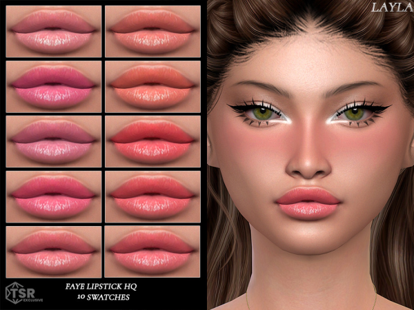 Alpha tsr Layla Faye Lipstick HQ - The Sims 4 Custom Content