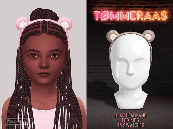 Alpha TØMMERAAS Bear Headband for Kids - The Sims 4 Custom Content
