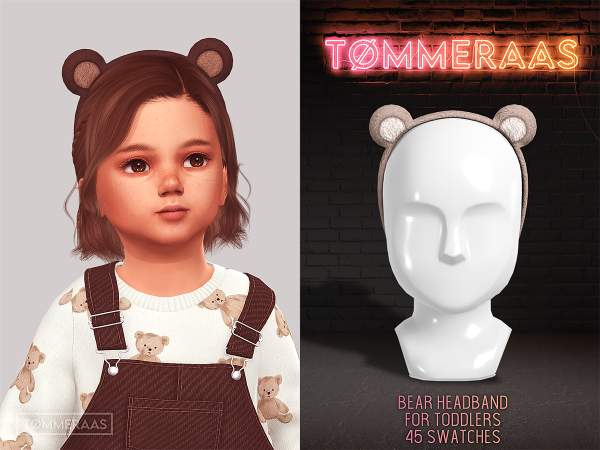 Alpha TØMMERAAS Bear Headband for Toddlers - The Sims 4 Custom Content