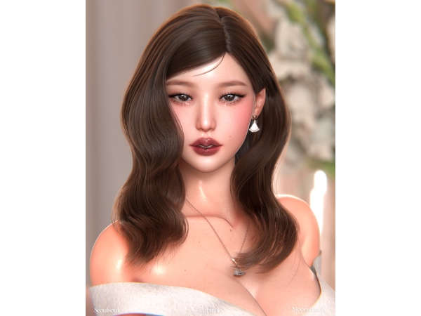 Alpha [SIMS4] HAIR_NO_021 by MoonstrucK_3D - The Sims 4 Custom Content