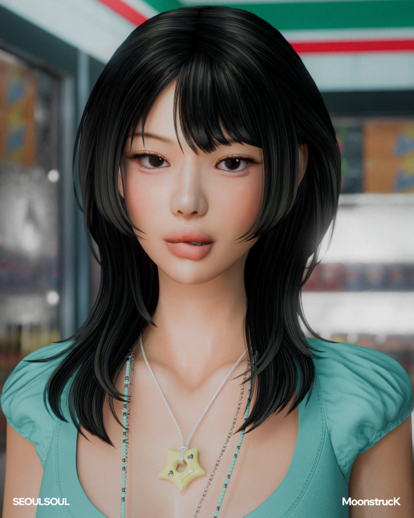 Alpha [SIMS4] HAIR_NO_020 by simsfinds - The Sims 4 Custom Content