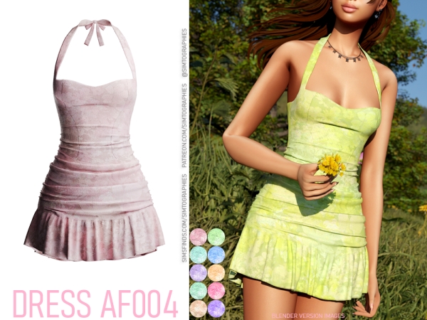 Alpha Dress AF004 - The Sims 4 Custom Content