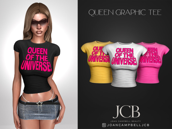 QUEEN GRAPHIC TEE by Joan_Campbell_Beauty_