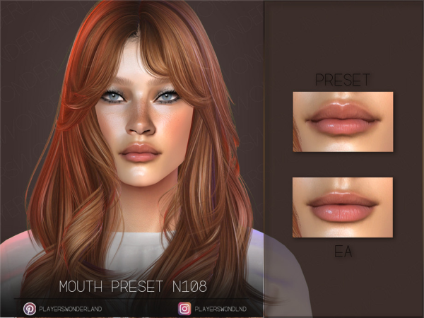 Mix Smaller mouth preset by PlayersWonderland - The Sims 4 Custom Content
