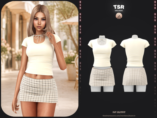 Alpha SET Ivy Outfit - The Sims 4 Custom Content
