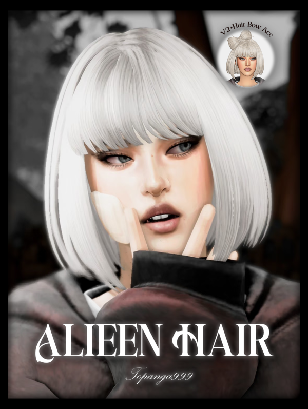 Maxis Match Alieen Hair Hair Bow by simsfinds - The Sims 4 Custom Content