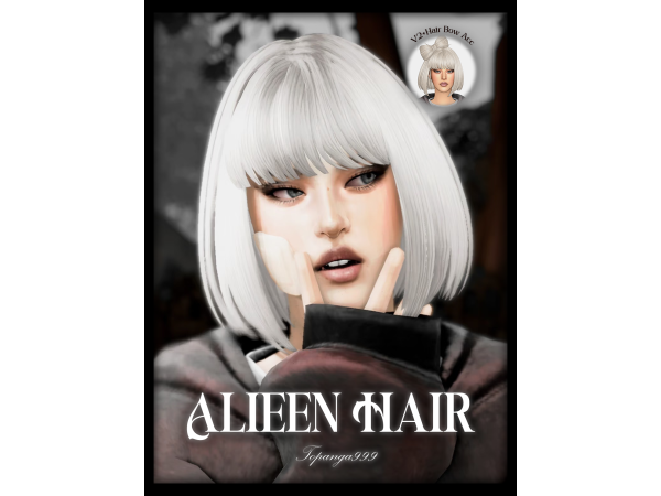 Maxis Match Alieen Hair Hair Bow by topanga999 - The Sims 4 Custom Content