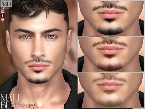 Alpha Matt Beard - The Sims 4 Custom Content