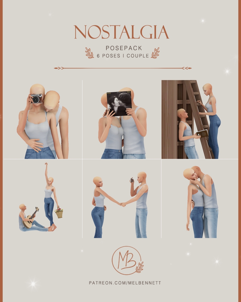 Mix Nostalgia Posepack by melbennett - The Sims 4 Custom Content