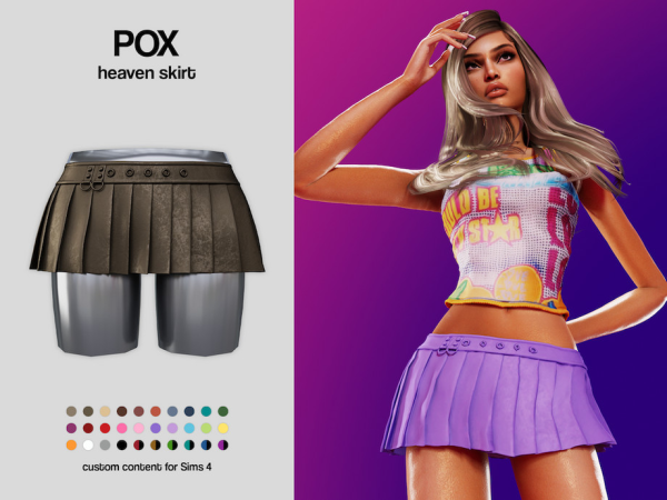 Alpha POX Heaven Skirt by VentaStudio - The Sims 4 Custom Content