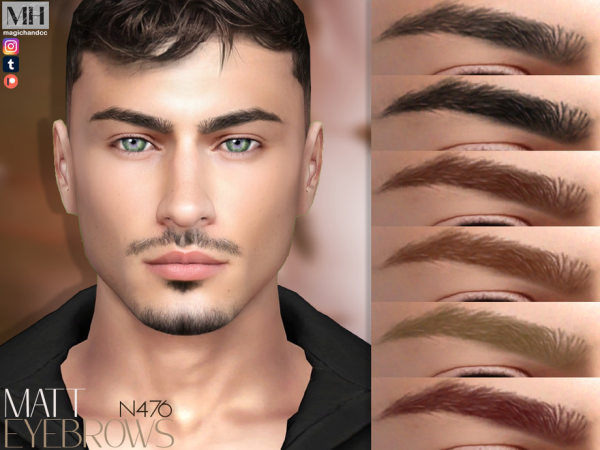 Alpha Matt Eyebrows - The Sims 4 Custom Content