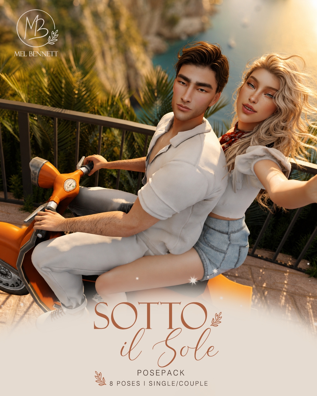Mix Sotto il Sole Posepack by melbennett - The Sims 4 Custom Content