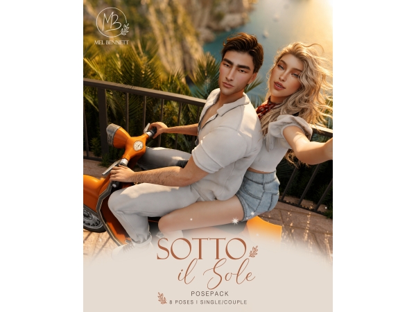 Mix Sotto il Sole Posepack - The Sims 4 Custom Content